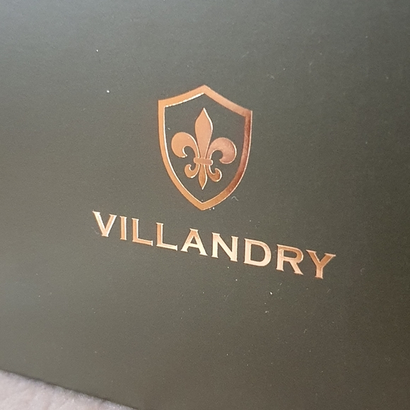 Villandry Hemisphere Nord Silver/Black Leather Men's Watch - Picture 8 of 8